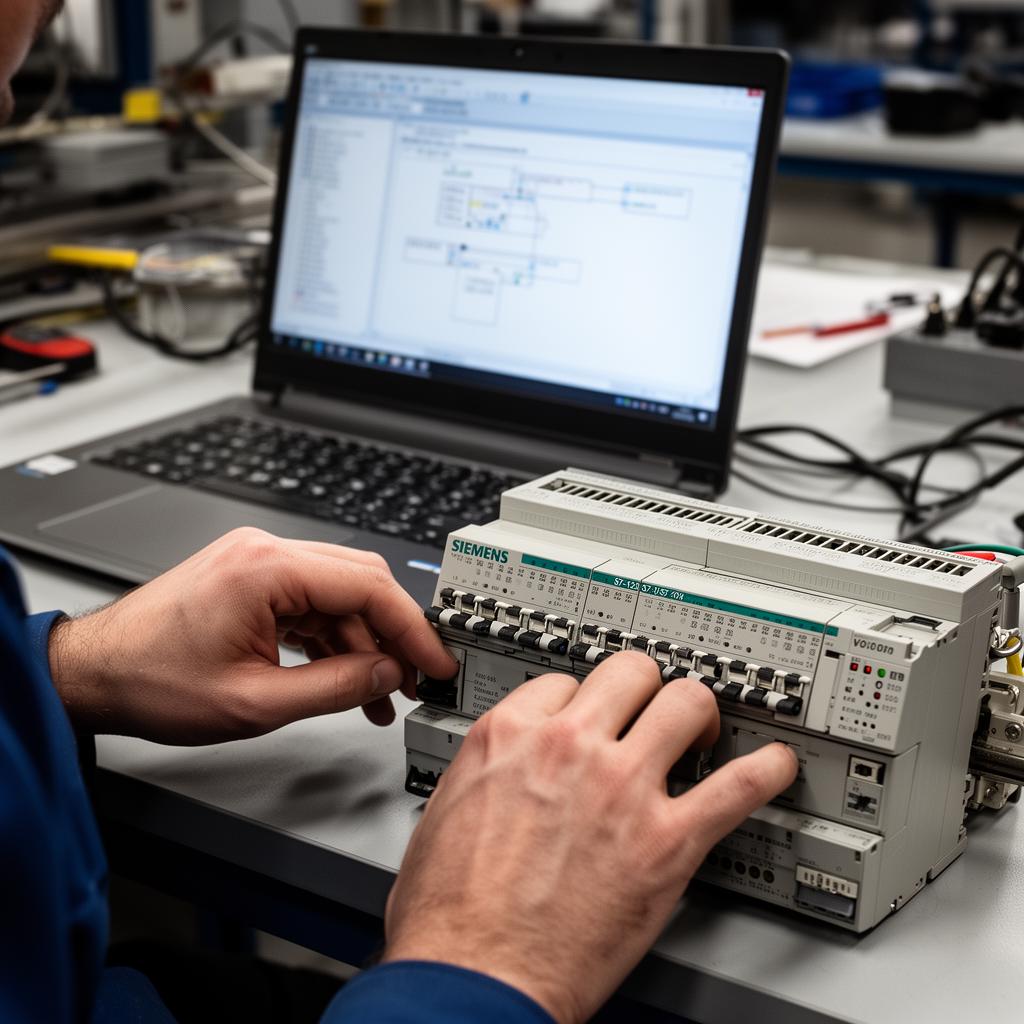 SPS Programmierung an einem Siemens S7 1200 Industriecontroller